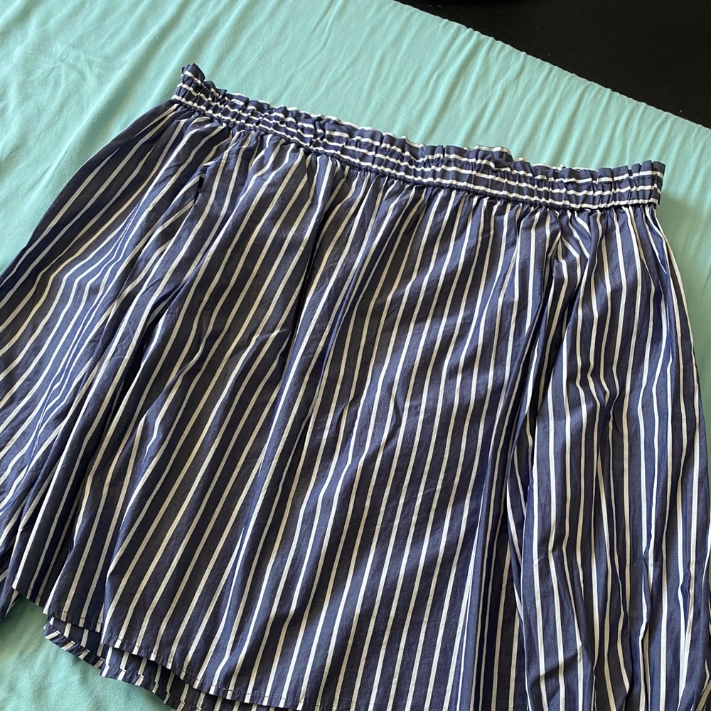 J Crew off the shoulder striped blouse